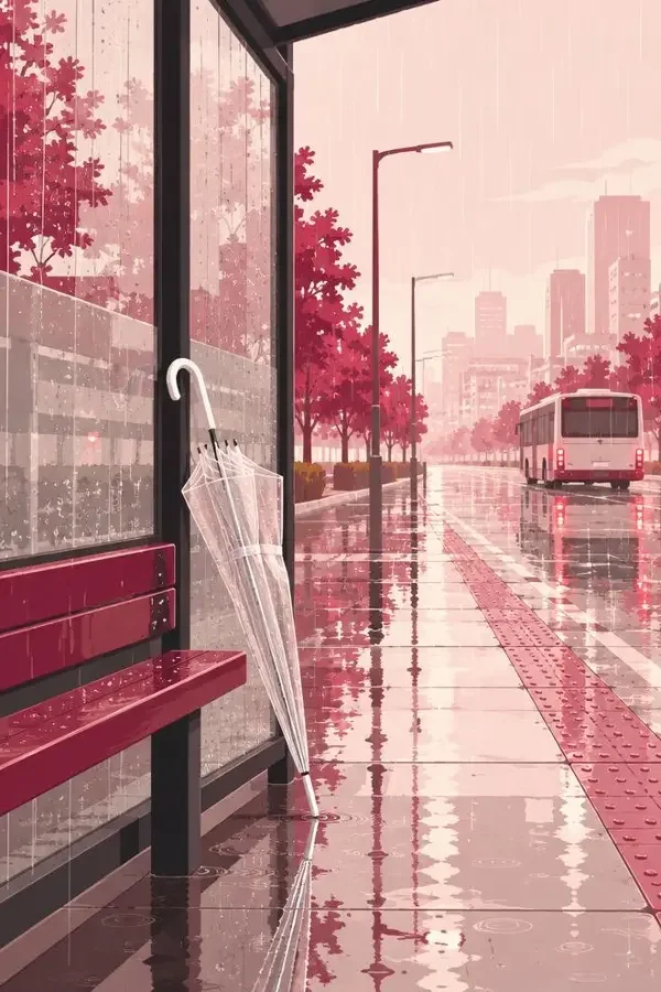 下雨天 - 都市情感短剧封面 下雨天 竖版短剧封面,题材为都市情感